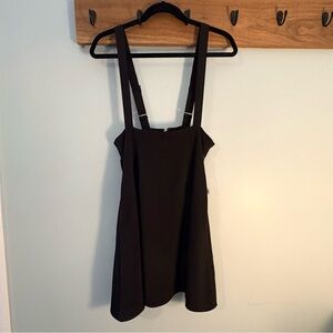 ModCloth NWT Black Pinafore Overall Dress Small Adjustable Straps